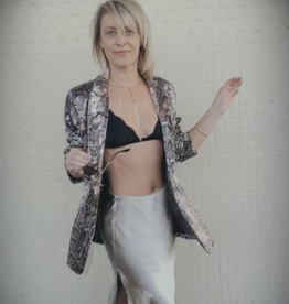 Alexa Silky Slit Midi Skirt