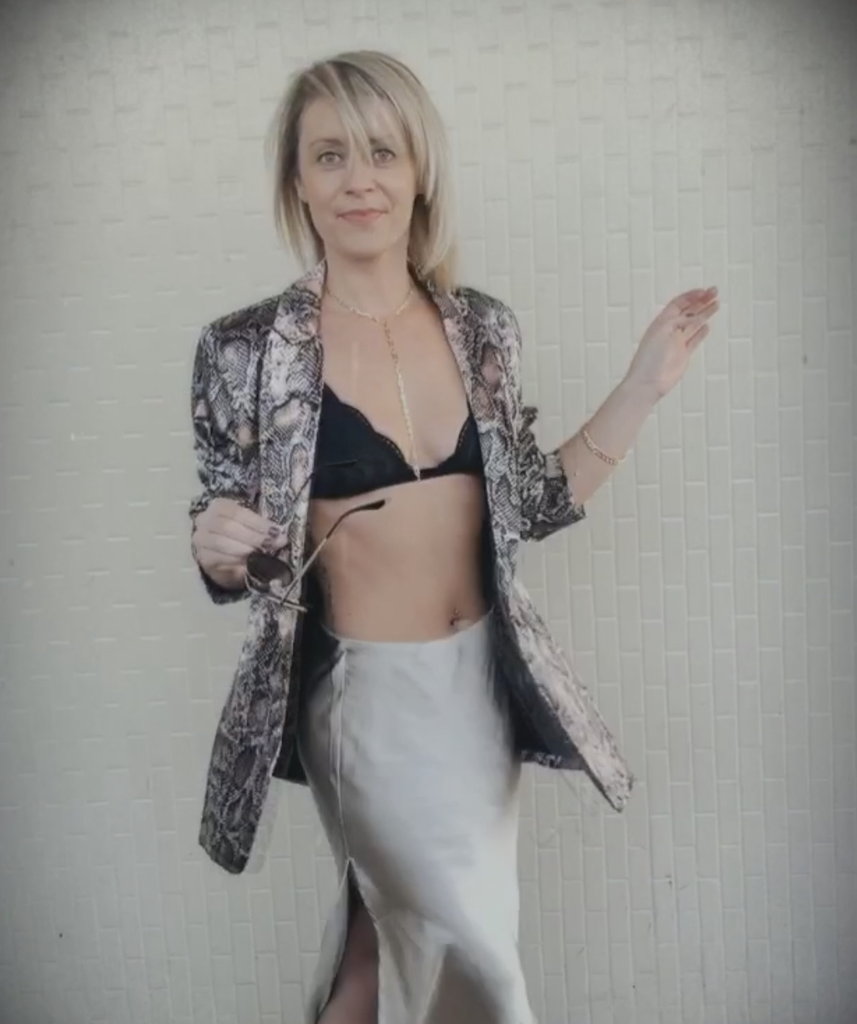 Alexa Silky Slit Midi Skirt