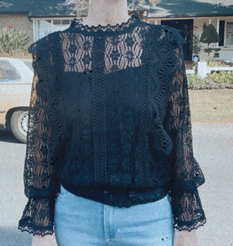 Extra Lacey Neck Top