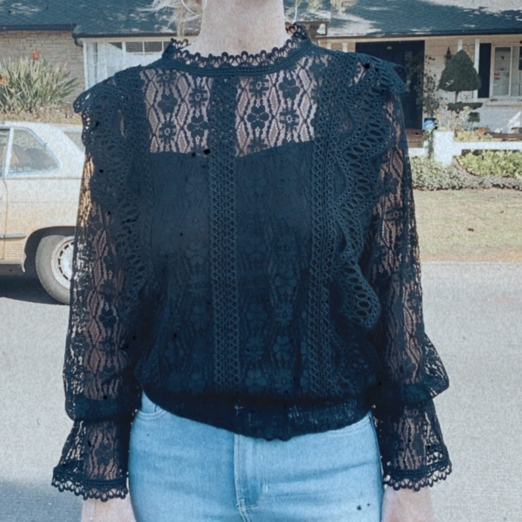Extra Lacey Neck Top