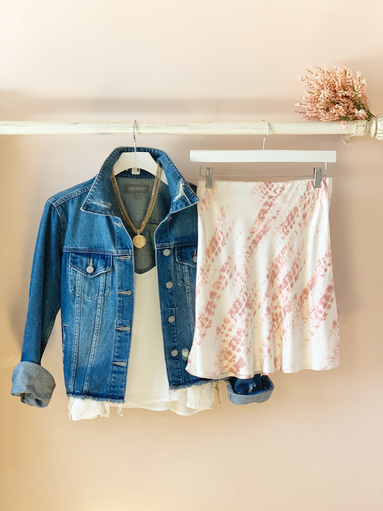 Tie Dye Flare Slip Skirt