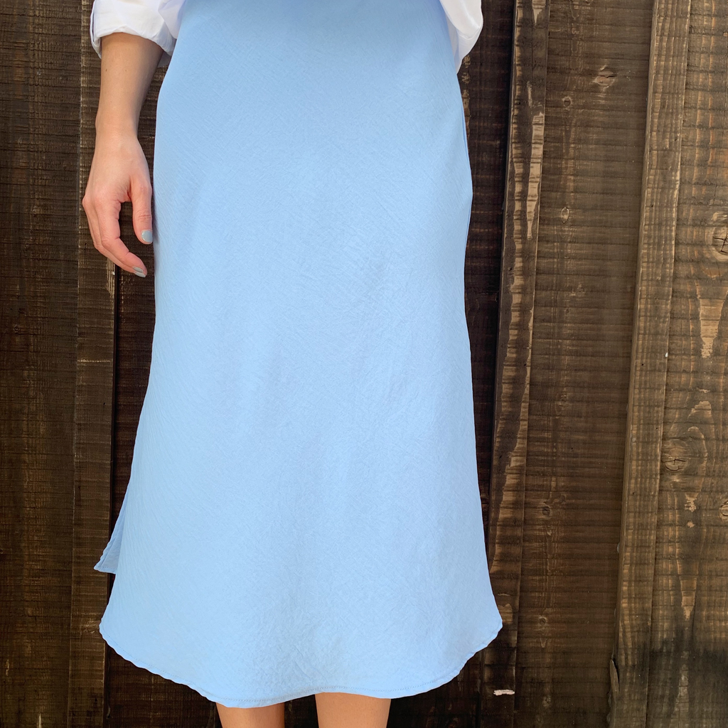 Solid Spring For Days Middy Skirt