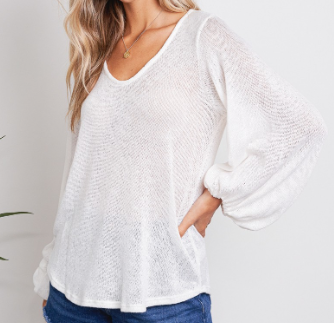 Balloon Sleeve Top