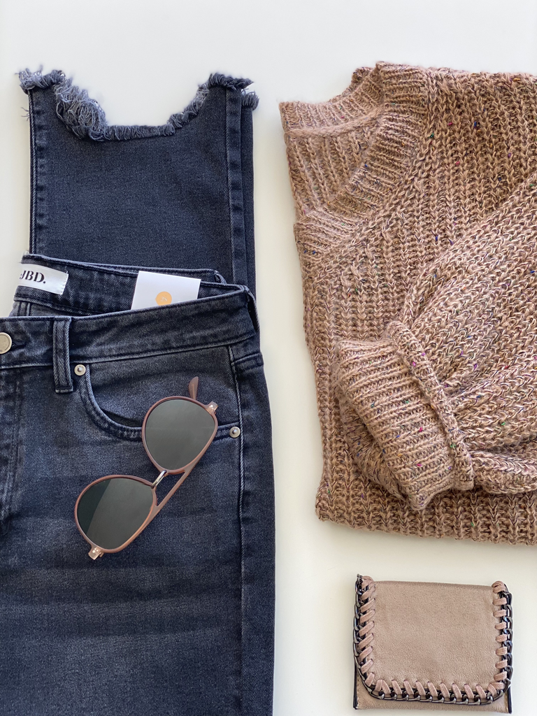 Two Tone Knit Sweater