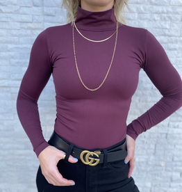 Fitted Turtleneck Top
