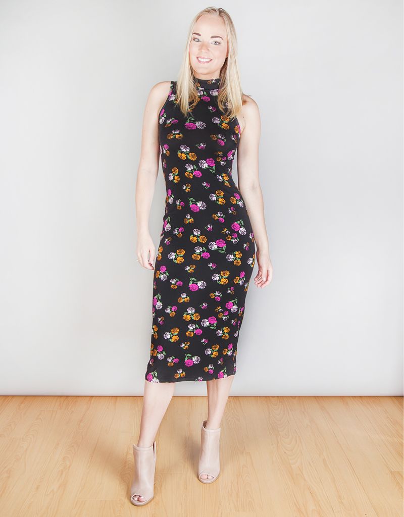 Dark Persimmon Rose Dress