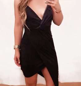 Sienna Suede Wrap Dress