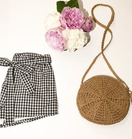 High Waisted Gingham Shorts