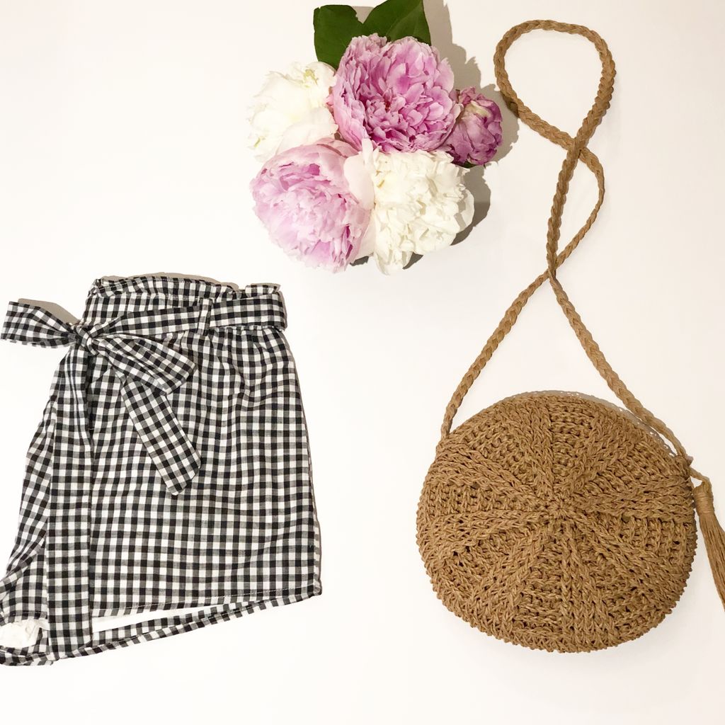 High Waisted Gingham Shorts