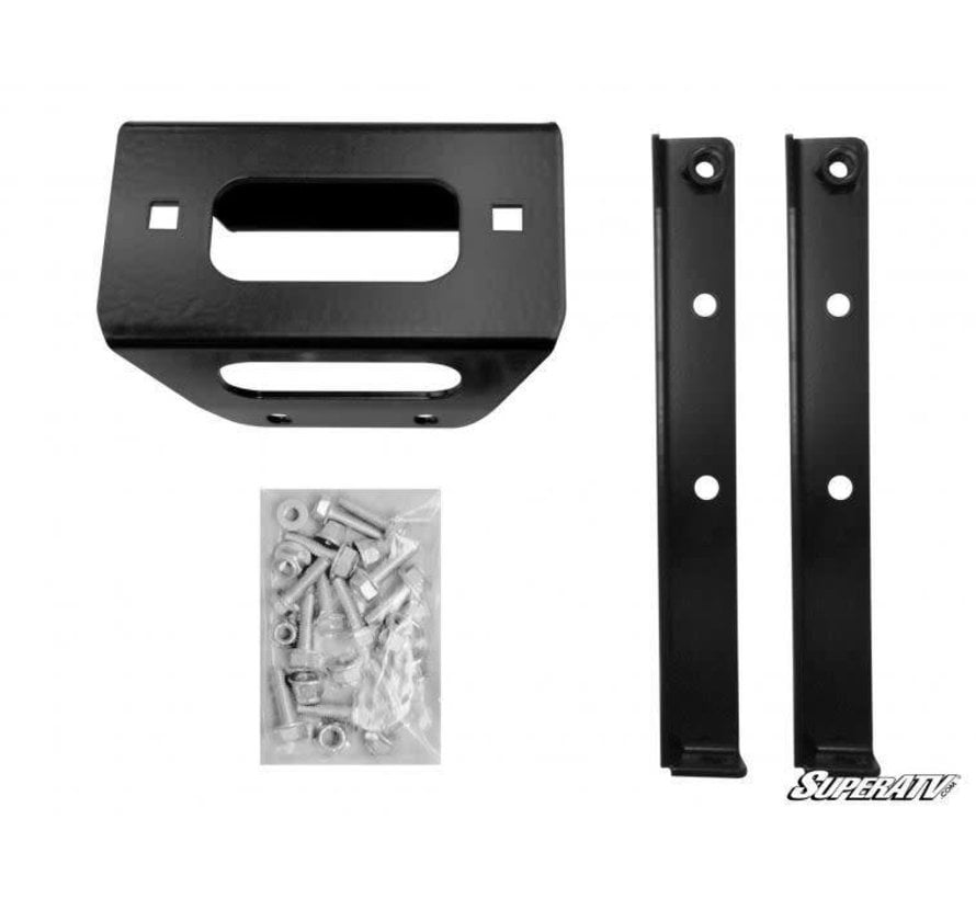 SATV Polaris RZR Winch Mounting Plate For 3500 lb. Winches White