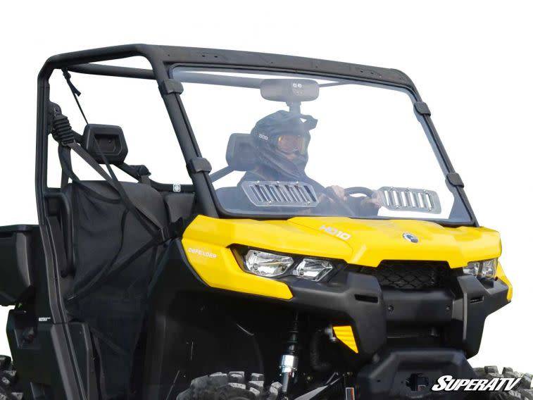 SuperATV Can-Am Defender Scratch Resistant Vented Full Windshield