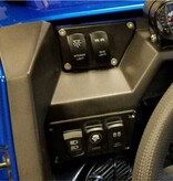 RZR Rocker Switch Plate Left Side - TOP ~ 2 Position ~ Black
