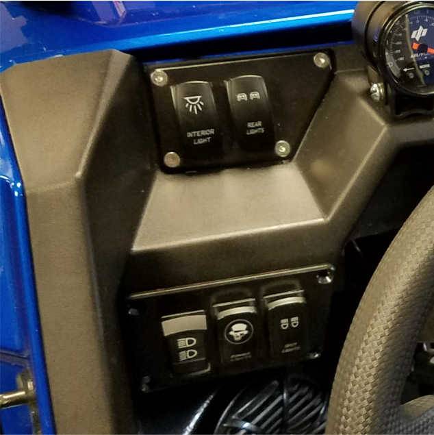 RZR Switch Plate Left Side - BOTTOM ~ 3 Position ~ Black