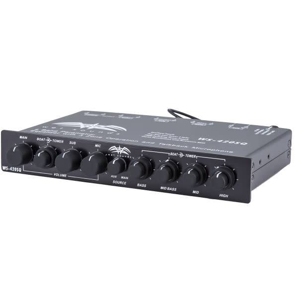 Wet Sounds  WS-420 SQ - Marine Multi Zone 4 Band Parametric Equalizer
