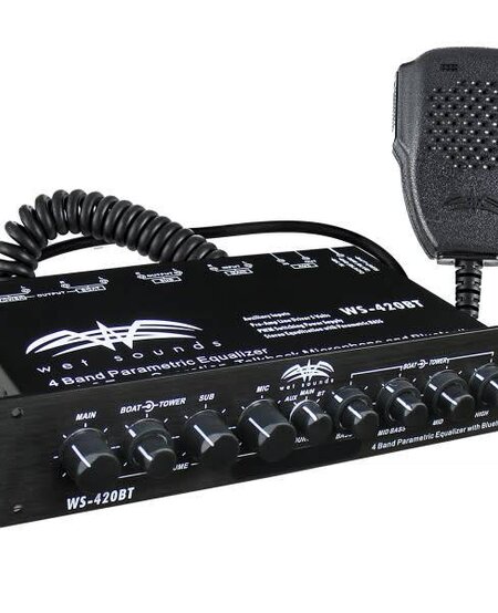 Wet Sounds - WS-420BT - Marine Multi Zone Equalizer with Integrated Bluetooth