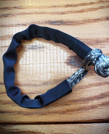 White Lightning Offroad  - SxS Soft Shackle 1/4" x 4.5" - Gray