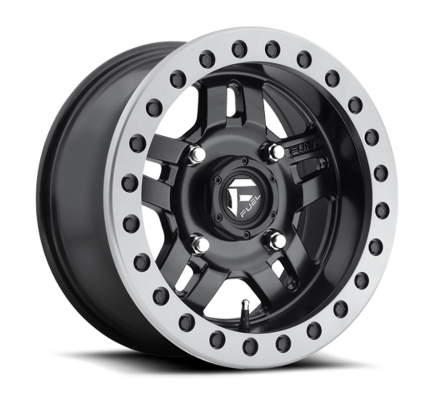 Fuel Off-Road - D917 Anza Beadlock Matte Black w/ Anthracite Ring 15x7 4/156 +38mm