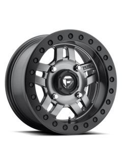Fuel Off-Road Fuel Off-Road - D918 Anza Beadlock Matte Anthracite w/ Black Ring 14x7 4/156 +13mm