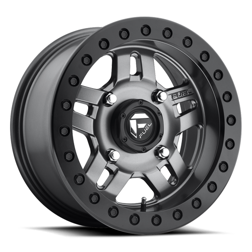 Fuel Off-Road Fuel Off-Road - D918 Anza Beadlock Matte Anthracite w/ Black Ring 14x7 4/136 +13mm