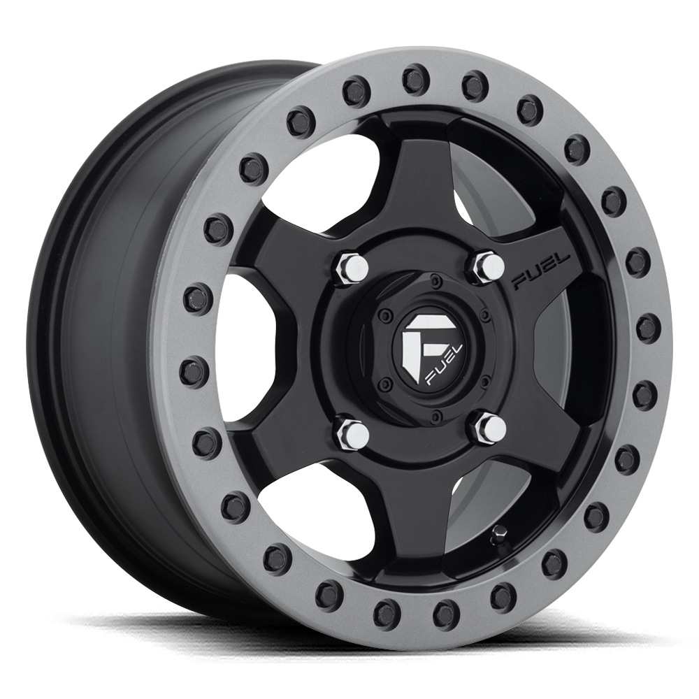 Fuel Off-Road Fuel Off-Road - D914 Gatling Beadlock Matte Black w/ Anthracite Ring 15x7 4/156 +55mm