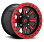Fuel Off-Road - D911 Hardline Beadlock (Lightweight Ring) Gloss Black w/ Candy Red 15x7 4/156 +38mm
