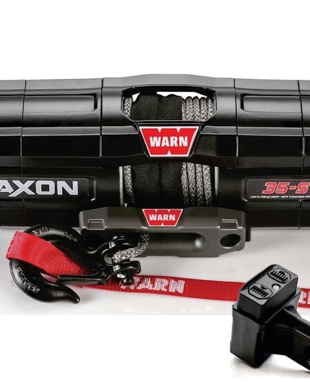 Warn - Axon 3500S - Spydura Synthetic Rope - Includes Heavy Duty Winch Saver