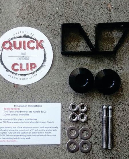 Quick Clip Race Fasteners - RZR Quick Release Hood Kit