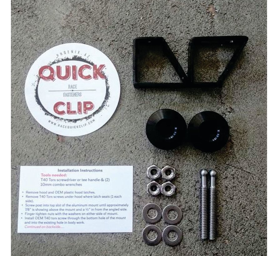 Quick Clip Race Fasteners - RZR Quick Release Hood Kit