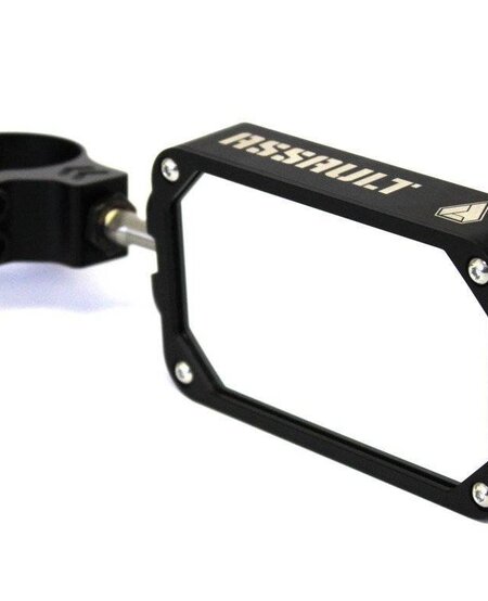 COMBAT Billet Side Mirror (set) w/Clamp Black/Blue COMBAT Billet Side Mirror (set) w/Clamp Black/Blue