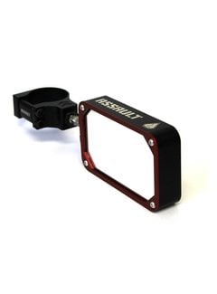 Assault Industries COMBAT Billet Side Mirror (set) w/Clamp Black/Red