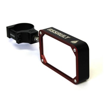 Assault Industries COMBAT Billet Side Mirror (set) w/Clamp Black/Red