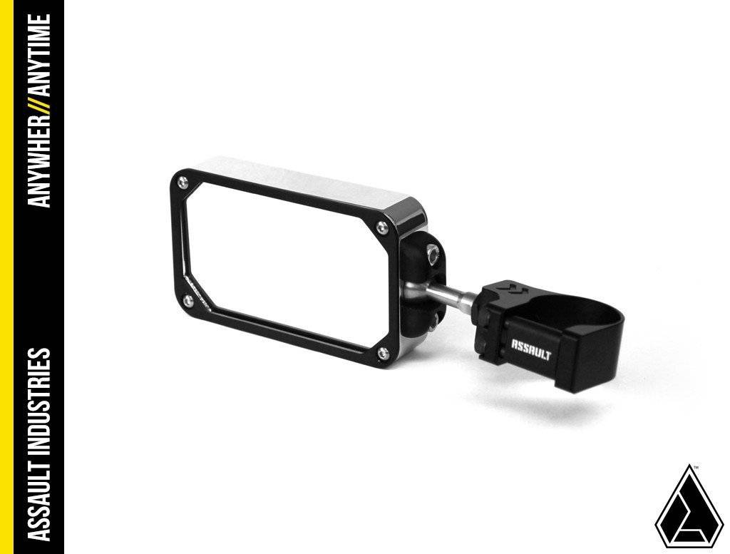 Assault Industries COMBAT Billet Side Mirror (set) w/Clamp Black/Black