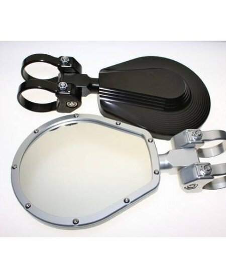 6" Flat Folding Mirror - Black