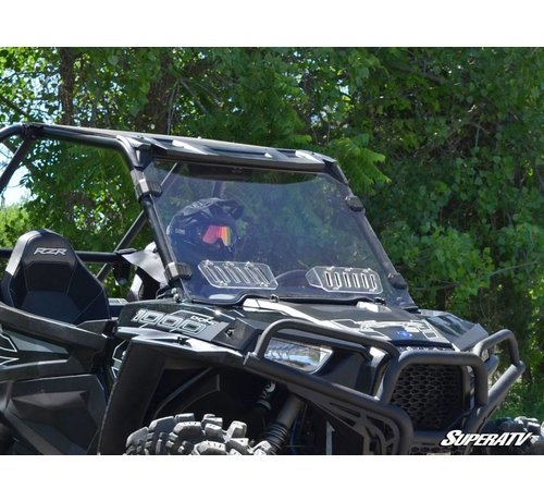 SuperATV SATV - Polaris RZR 900/1000/XP/XPT Full VENTED Windshield - Clear Scratch Resistant - 2014-2018