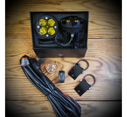 White Lightning White Lightning Offroad  - 3" 40 Watt Round High Output YELLOW LED Pod Light Kit