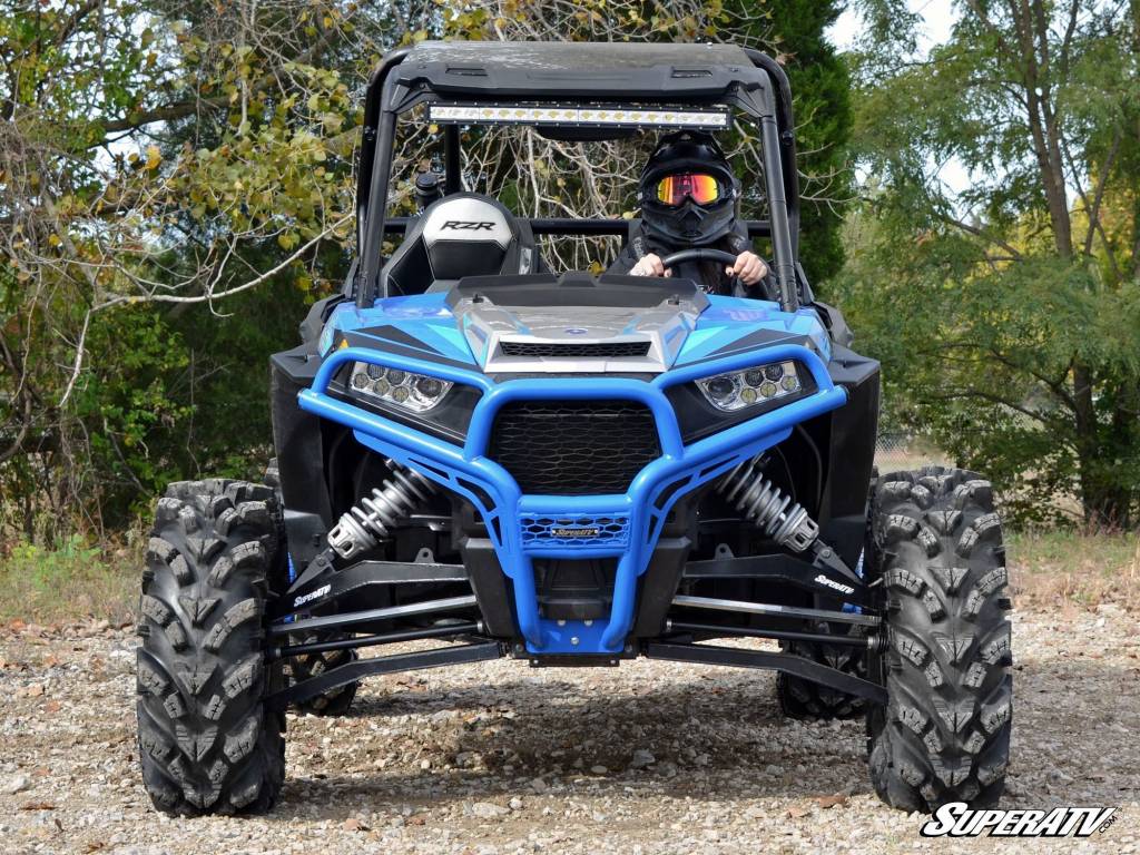 SuperATV - Polaris RZR 900/1000 Front Brush Guard - Wrinkle Black