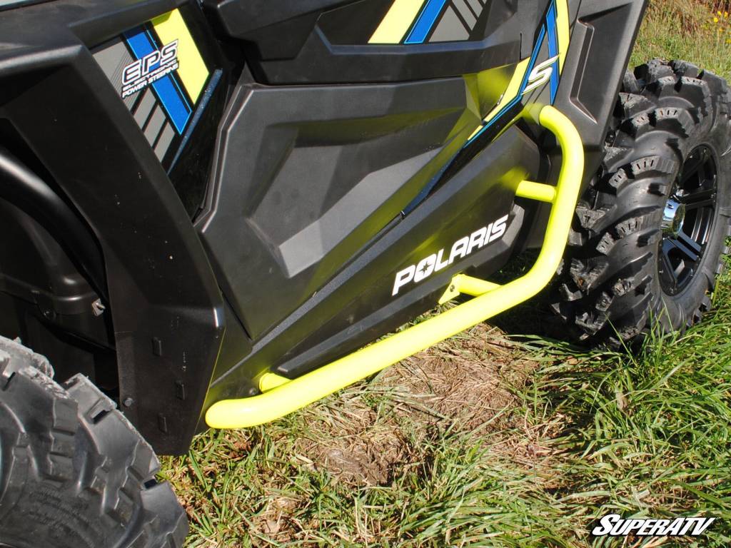 SuperATV - Polaris RZR 900 / 1000 Heavy Duty Nerf Bars - Wrinkle Black