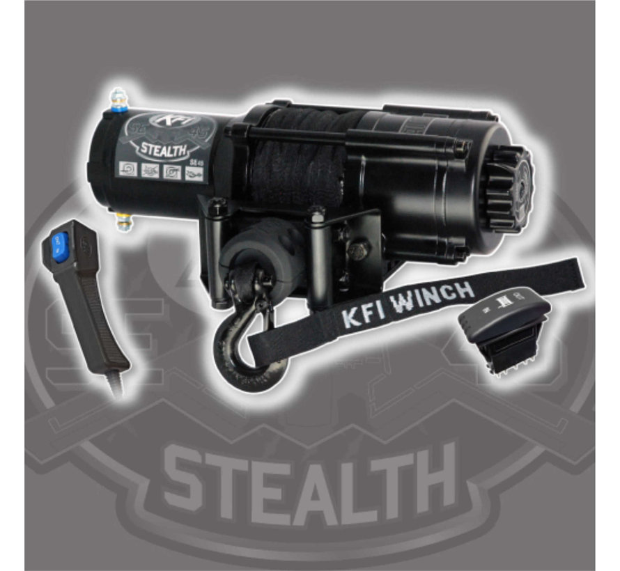 KFI - Stealth 4500 LB Winch - Synthetic SE45 WIDE