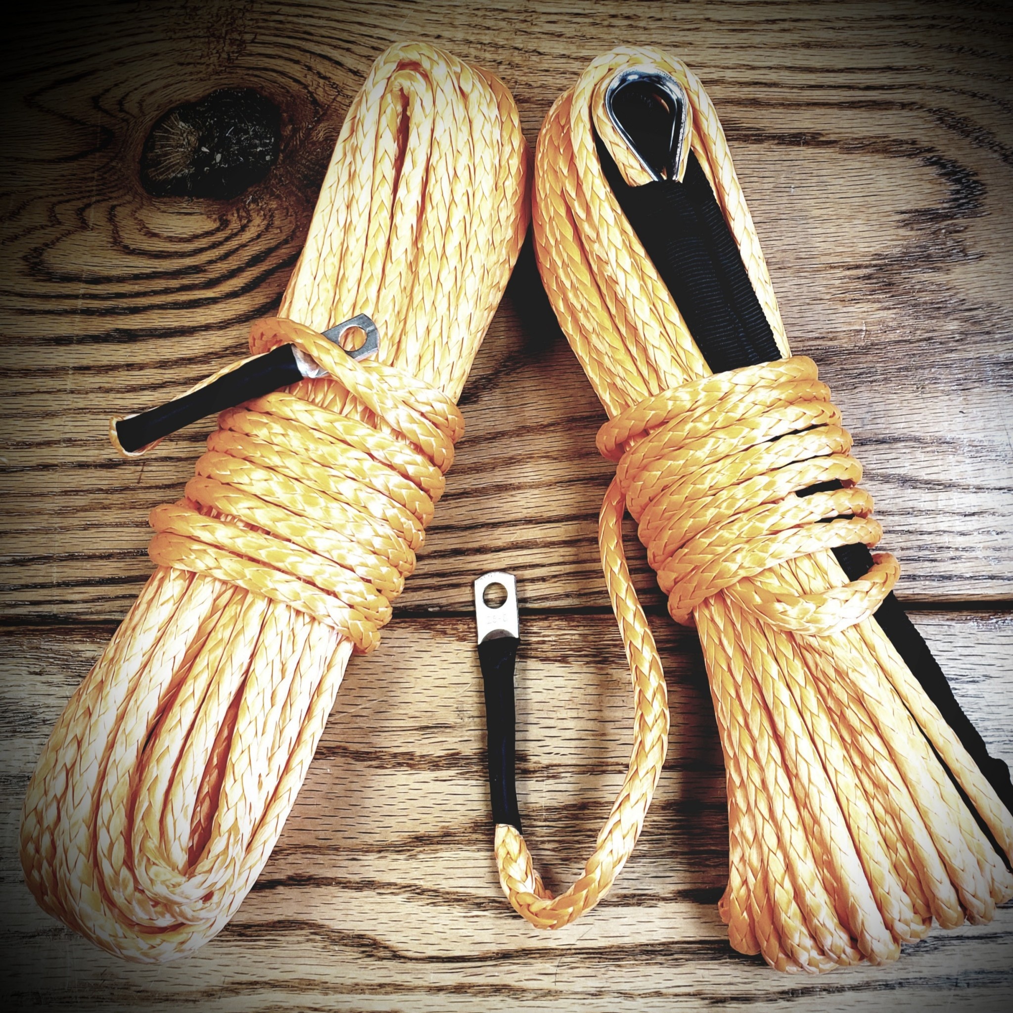 WLO White Lightning Offroad  - Winch Rope 1/4" x 50' (with loop & thimble) - Orange