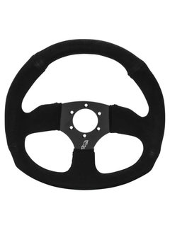 DragonFire Racing DragonFire Racing - Steering Wheel D-Shaped, Suede, Iron Series, 0" offset