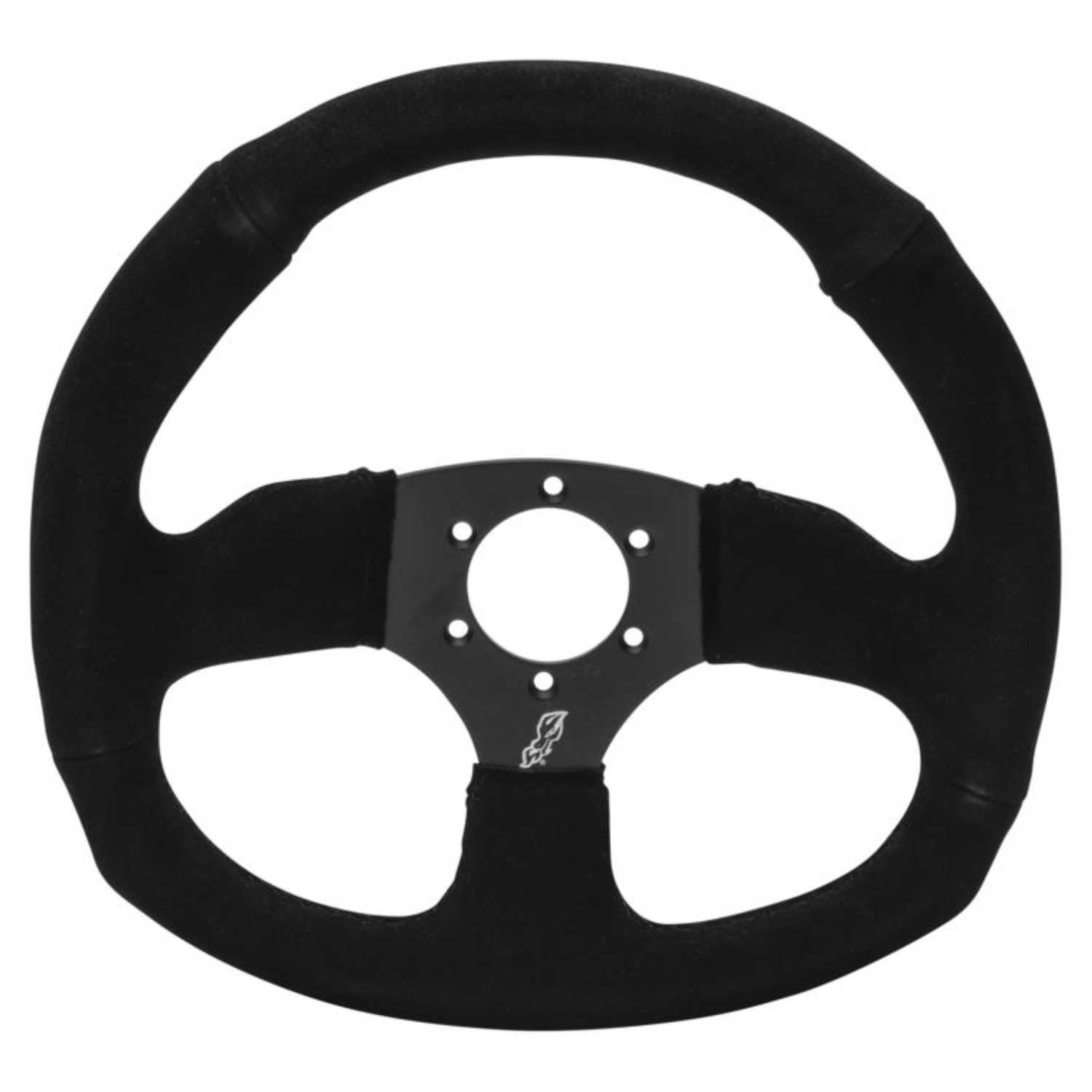 DragonFire Racing DragonFire Racing - Steering Wheel D-Shaped, Suede, Iron Series, 0" offset