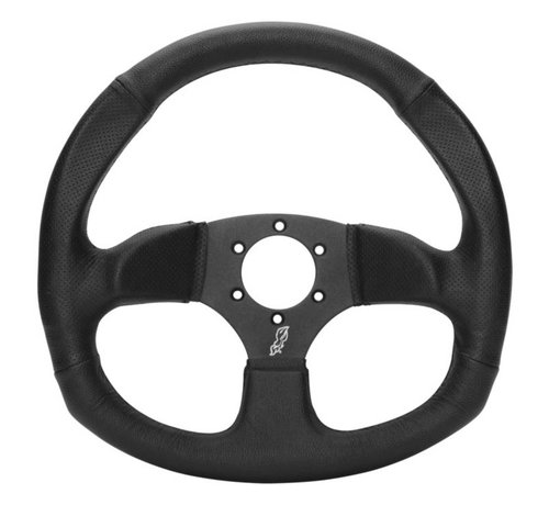 DragonFire Racing DragonFire Racing - Steering Wheel D-Shaped, Vinyl, Iron Series