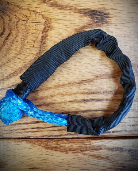 White Lightning Offroad - SxS Soft Shackle 1/4" x 4.5" - Blue