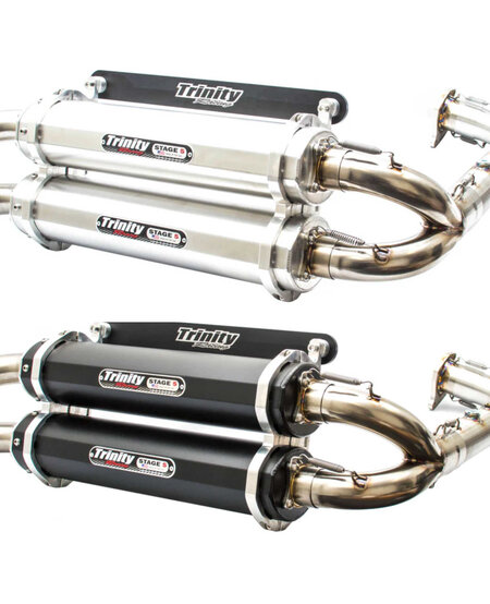 Trinity Exhaust - Polaris XP/XPT - Turbo S - Dual Full System - Black or Brushed