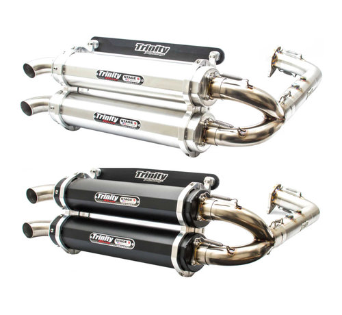 Trintiy Racing Trinity Exhaust - Polaris XP/XPT - Turbo S - Dual Full System - Black or Brushed