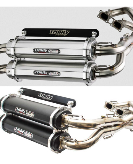 Trinity Exhaust - Polaris XP +15 - Full Dual Full System - Black or Brushed