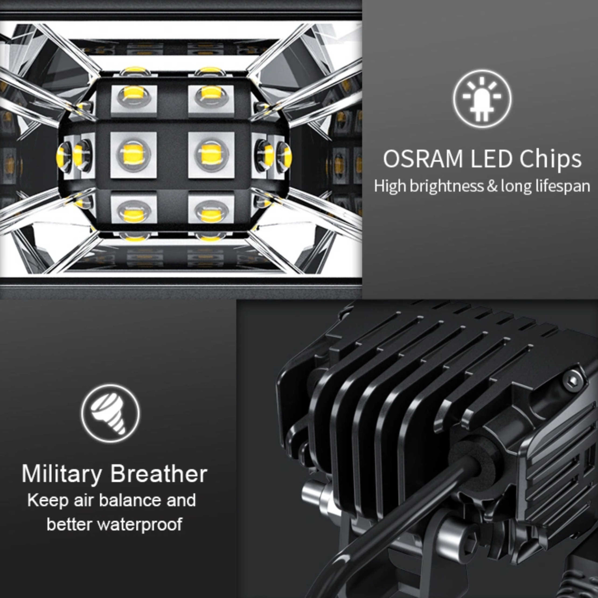 White Lightning White Lightning Offroad - 4" Single Row - 40 Watt Cree - Scene Light Pod (Each)