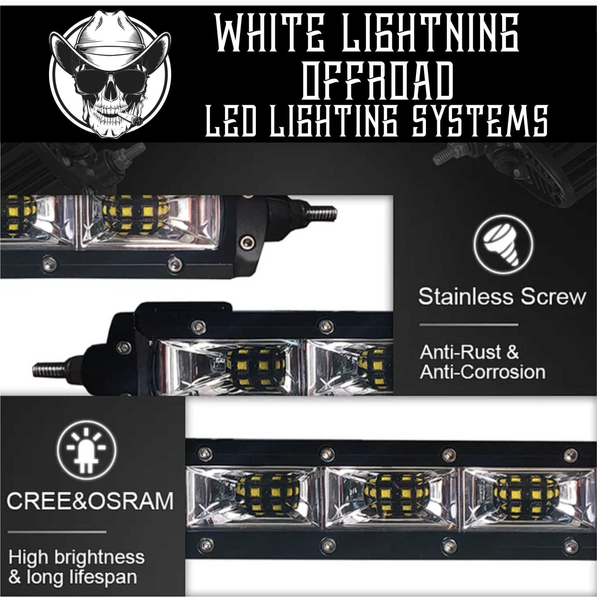 White Lightning White Lightning Offroad - 30" Single Row SCENE LED Light Bar