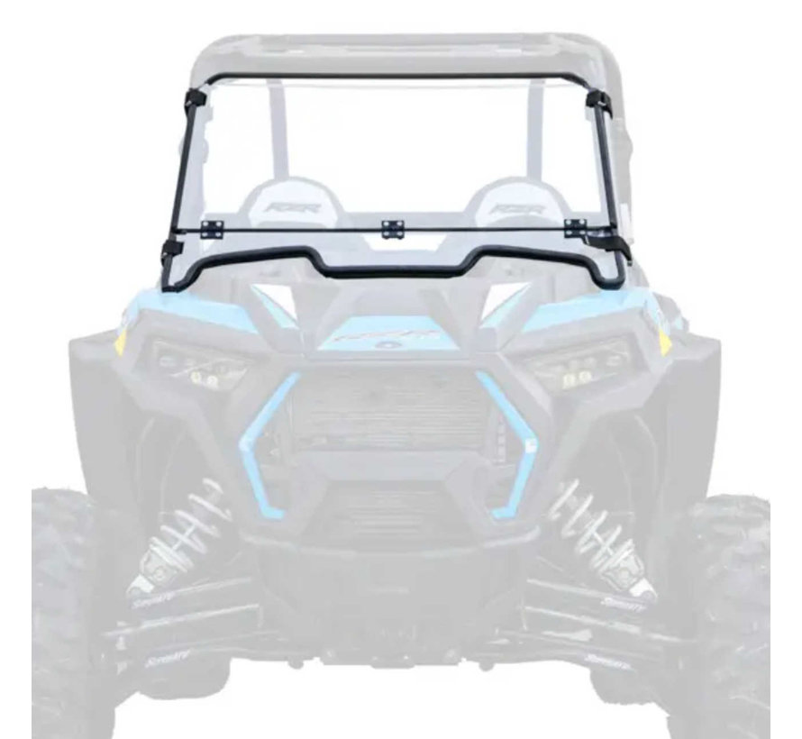 SATV - Polaris RZR XP/XPT +19 Scratch Resistant Flip Down Windshield