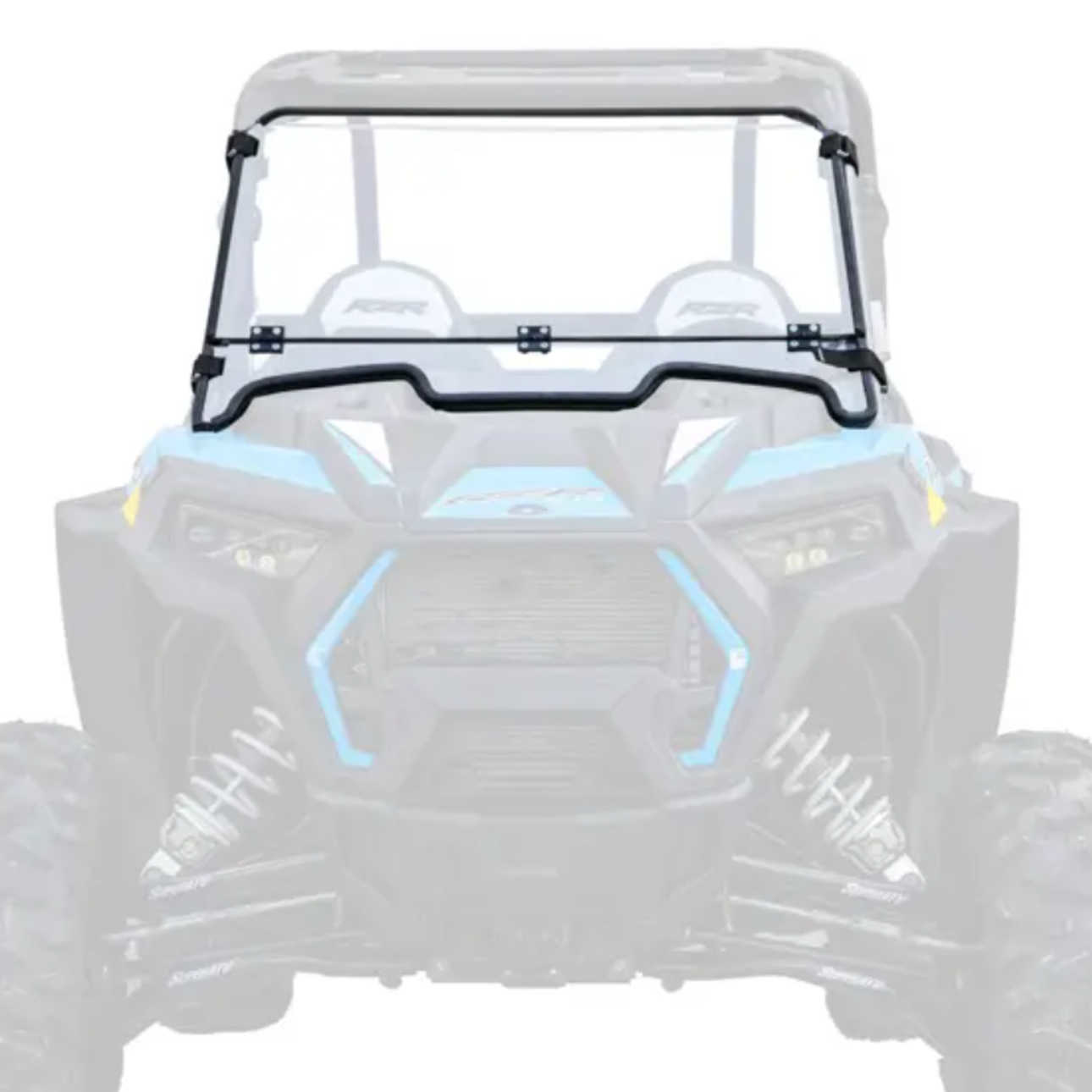 SuperATV SATV - Polaris RZR XP/XPT +19 Scratch Resistant Flip Down Windshield